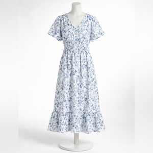 French Connection Womens Floral Tiered Maxi Dress XXL Cottage Peasant Country